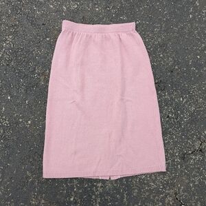 Vintage 90s Tarazzia Pink Sweater Skirt